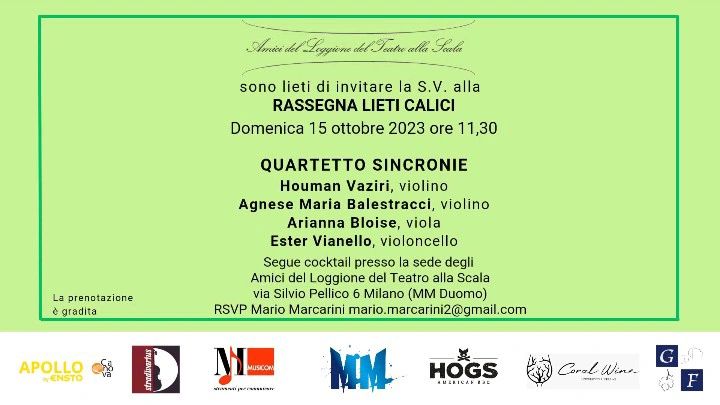Rassegna Lieti Calici – 15 Ottobre